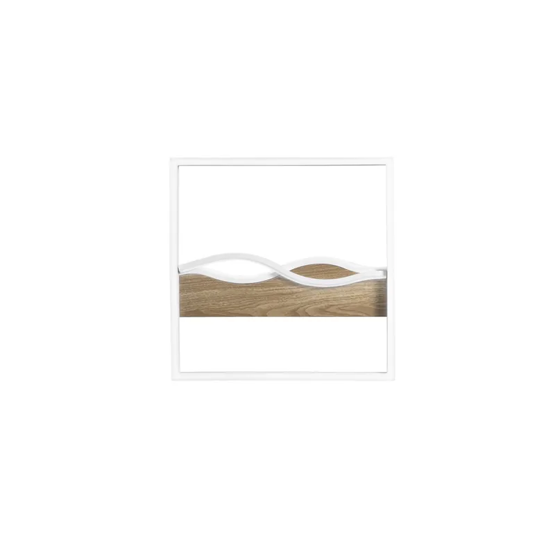 PLAFONIERA LED HAWAII QUADRATA BIANCA/LEGNO 40W 5120LM CCT 40X40X6,3CM Reso Gratuito