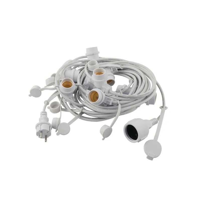 STRINGA ELETTRIFICATA PICNIC BIANCA 10XE27 IP54 CON SPINA SCHUKO 100CM Saldi