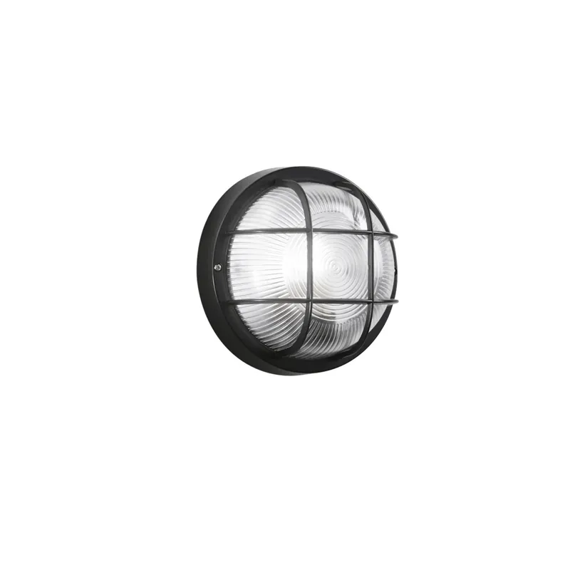 PLAFONIERA TURTLE NERA TONDA 1XE27 IP54 18,5X10X5CM Occasione