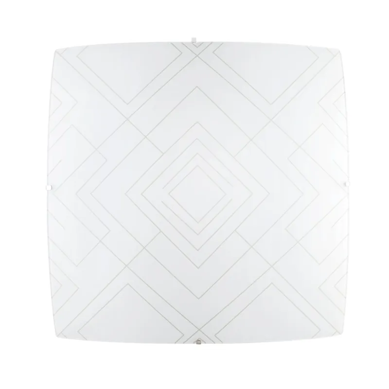 PLAFONIERA VECTOR BIANCA/GRIGIA 3XE27 40X40X10CM Pagamento Sicuro