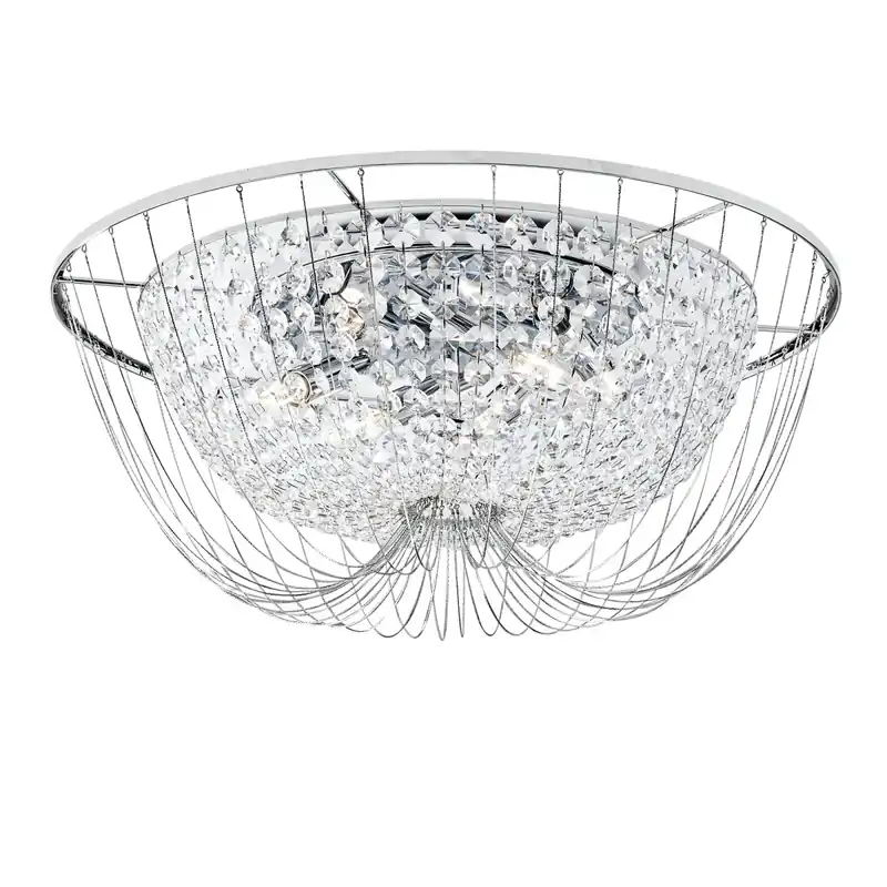 PLAFONIERA VIENNA CROMO 6XE14 60X24CM Miglior Prezzo