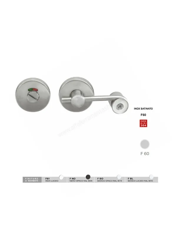 Super Prezzo 236.WLO312RE Chiavistello Wc Libero/Occupato Regolabile Inox Fimet