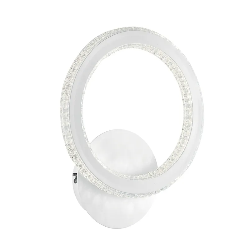 Ultimissimo Modello Applique LED Circolare 19W Diamantata Bianca