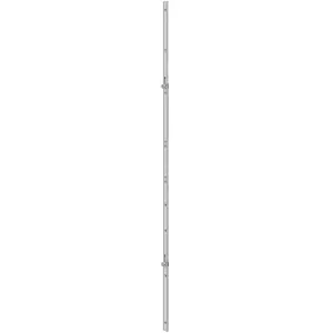 Cremonese AGB modello ARTECH solo asta grandezza 5 (1590-2010) anta ribalta, con foro cilindro sotto la maniglia, altezza maniglia variabile/centrale per serramento in acciaio finitura nichelato Direttamente Dal Produttore