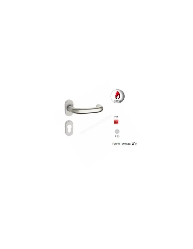 Spagna 101TF maniglia Antincendio con rosetta ovale Inox Fimet Di Tendenza