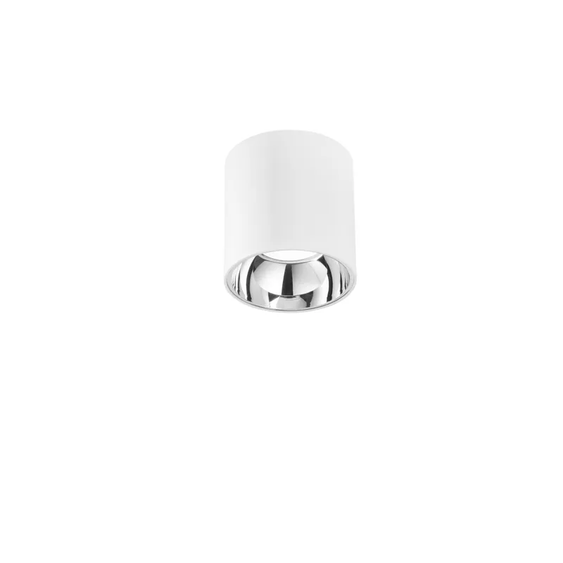 Pagamento Sicuro PLAFONIERA LED MIG BIANCA E CROMO IN ACRILICO E ALLUMINIO 20W 2000LM 4000K ANTIABBAGLIAMENTO 11,4X11
