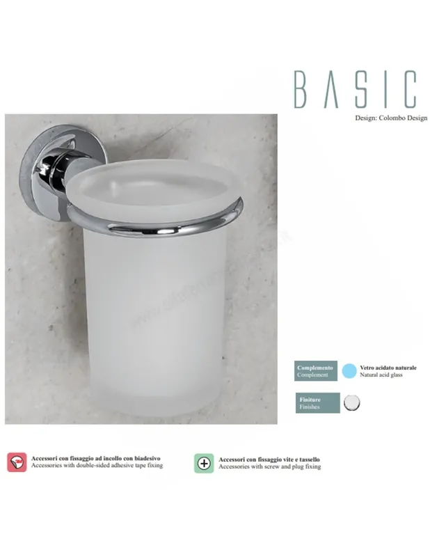 Affare B2702 Porta bicchiere Linea Bagno Basic Colombo Design