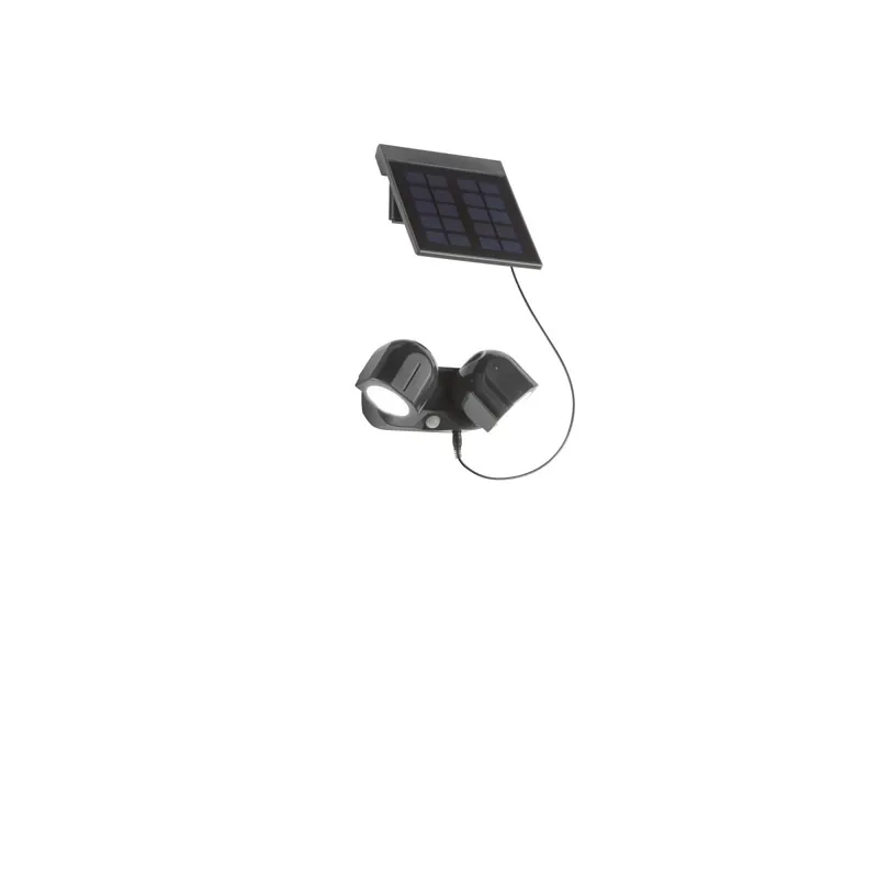 PROIETTORE LED SHIVA ANTRACITE 2X1,5W 230LM 4000K CON PANNELLO SOLARE E SENSORE IP54 16X7,26X10,95CM Scelto Dai Clienti