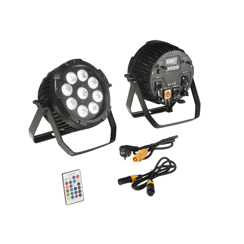 Compra Adesso PROIETTORE LED SHOW RICARICABILE 9X18W RGBW+UV Wi-Fi IP65 28X11,5XX29CM
