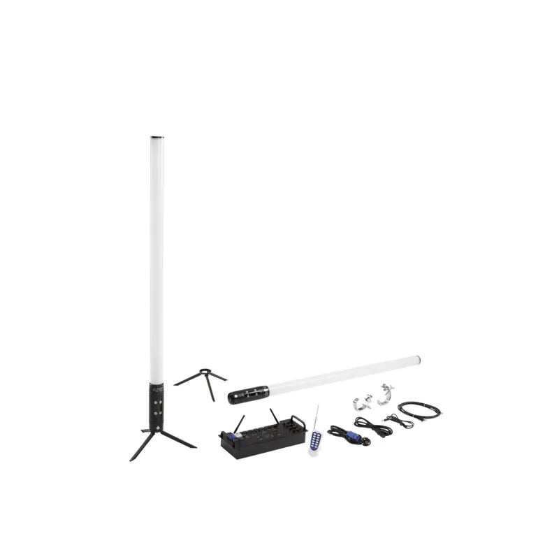 Esclusivo KIT 8PZ TUBI LED SHOW RICARICABILE RGBW+UV Wi-Fi IP65