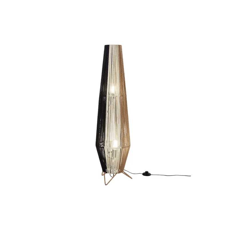 LUME COCONUT NERO+BIANCO+MARRONE IN METALLO 2XE27 40W LAMP SIZE D25xH90CM STRUTTURA D25XH100CM Offerta Limitata