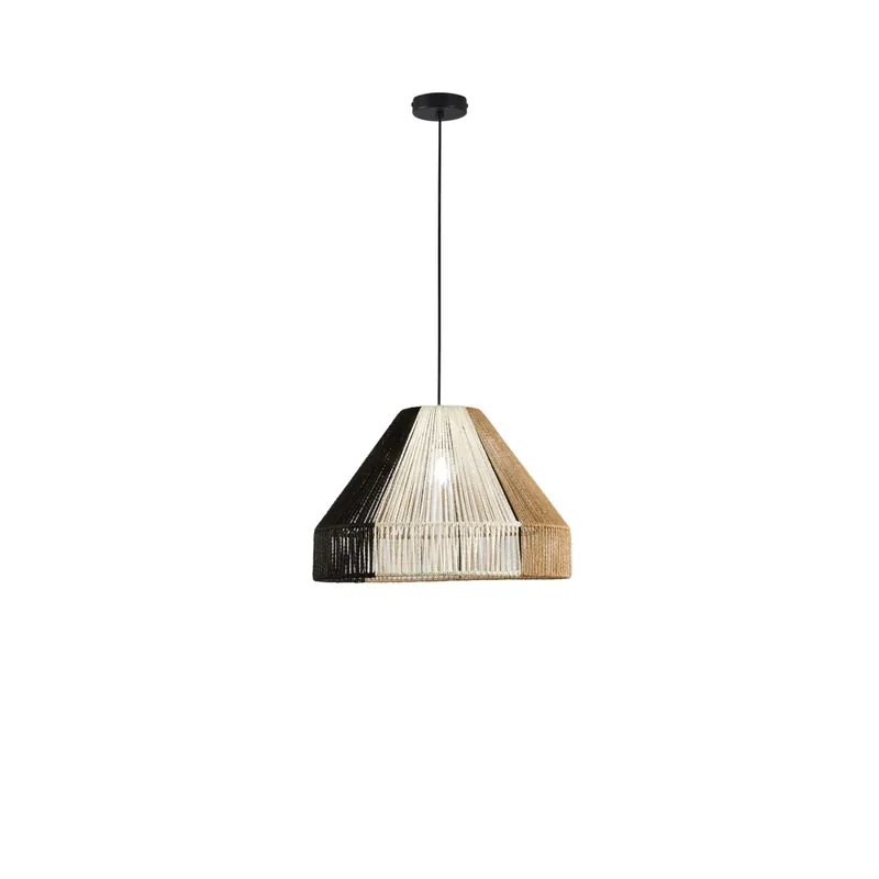 Sconto SOSPENSIONE COCONUT NERO+MARRONE+BIANCO IN METALLO 1XE27 40W LAMP SIZE Dia45xH30CM STRUTTURA 45x45x220CM