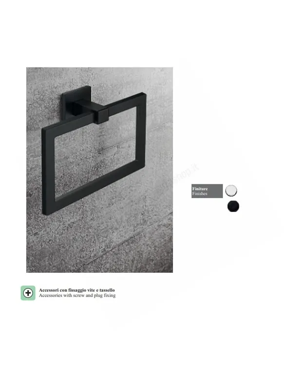 Promo Stagionale B3731 Porta salvietta ad anello Linea Bagno BasicQ Colombo Design