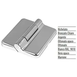Copertura AGB modello ARTECH cerniera Maxi 90 simmetrica per serramento in abs finitura argento Esclusivo