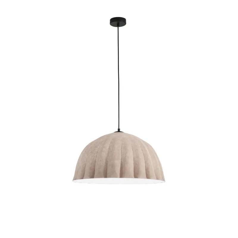 Vendita Finale SOSPENSIONE MIDI IN FELTRO KAKI/BIANCO CAVO 2M PARALUME 53CM 1XE27