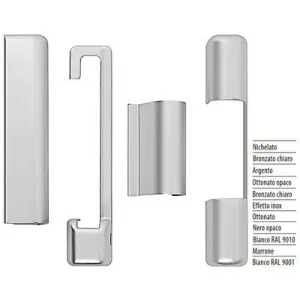 Prezzo Di Fabbrica Copertura AGB modello ARTECH kit supporto forbice e cerniera sinistro per serramento in abs finitura bianco Ral9010