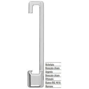 Copertura AGB modello ARTECH supporto cerniera parte telaio sinistro per serramento in abs finitura argento Economico