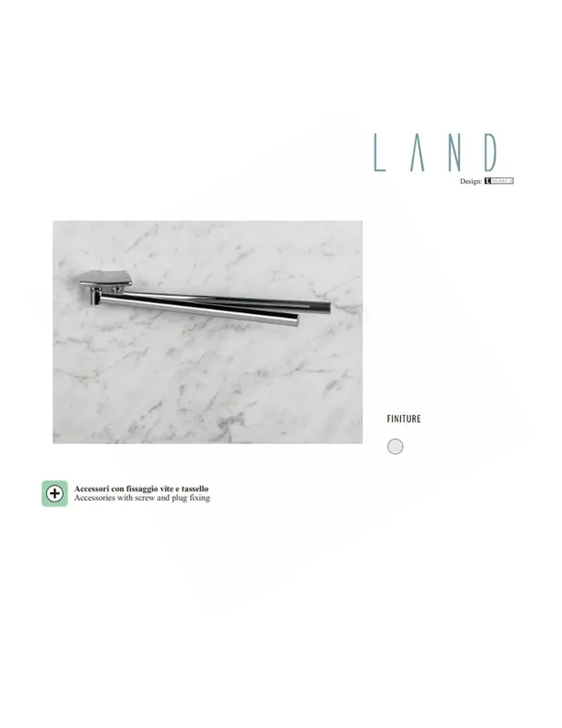B2813 Porta Salvietta doppio a snodo Linea Bagno Land Colombo Design Offerta