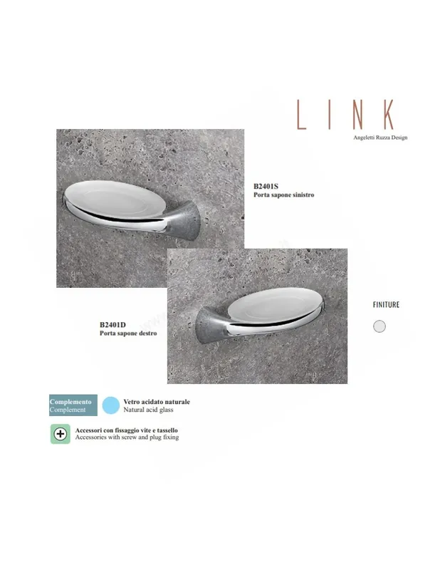 B2401 Porta Sapone Linea Bagno Link Colombo Design Bestseller