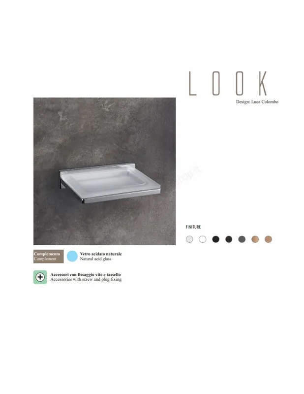 Nuova Collezione B1601 Porta Sapone Linea Bagno Look Colombo Design