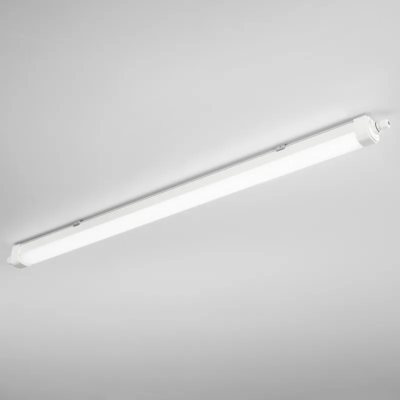 Must-Have PLAFONIERA LED STAGNA RUBIS BIANCA 36W 4320LM CCT 3000K/4000K/6500K IP65 CON SENSORE 1200X58X62MM