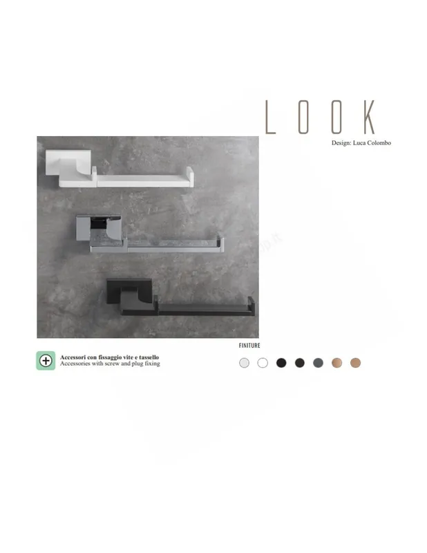 B1608 Porta Rotolo Linea Bagno Look Colombo Design Bestseller
