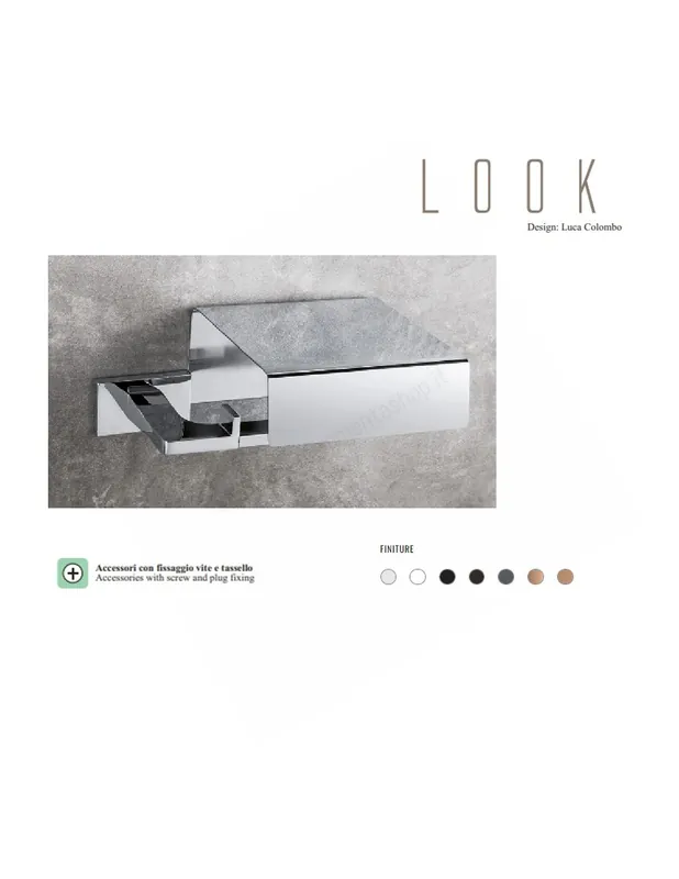 B1691 Porta Rotolo coperto Linea Bagno Look Colombo Design Acquista Ora