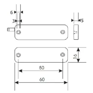 Confezione contatto magnetico MAICO piatto per superficie grado protezione 3 cavo 10 m nero Prezzo Conveniente
