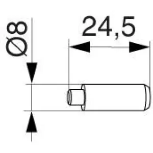 Tassello MAICO di sostegno supporto cerniera DT160 A4/A12 x20mm 20 mm S 8mm argento Sconto