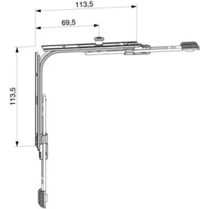 Movimento angolare MAICO Multi Matic per trapezio con 1 fungo LBB 440-1.300 argento Nuovo Arrivo