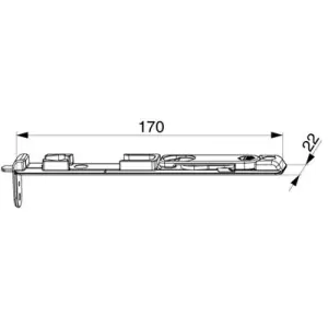 Catenaccio MAICO inferiore MM-bilanciere battuta liscia PB 24 scostamento 13 L 170 argento Prezzo Scontato