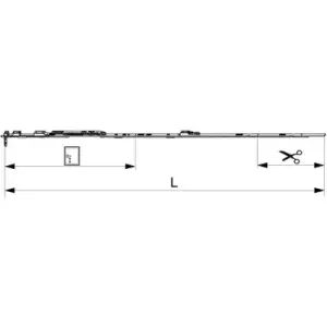 Asta a leva MAICO Multi Matic canalino Euro fix per bilanciere 840 per 1 nottolino HBB 661-840 HM 300 argento Offerta Limitata