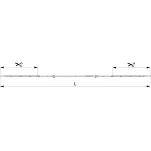 Componente ferramenta MAICO per finestre bilico MM 1250 senza nottolino HBB 801-1.250 argento Spedito Oggi