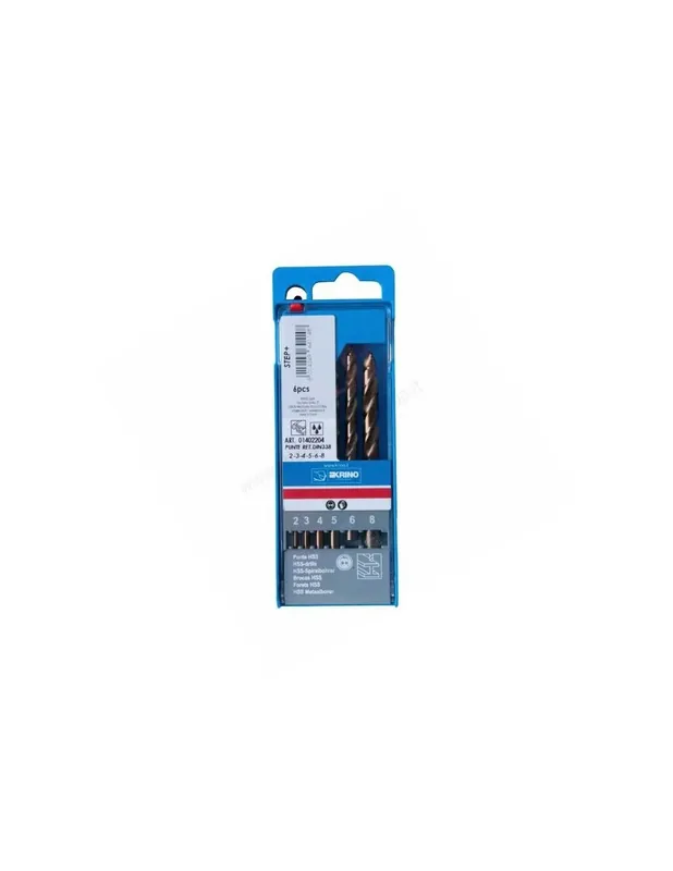 Acquista Ora Set Punte Trapano Hss con geometria a gradino Step+ Krino 01402204