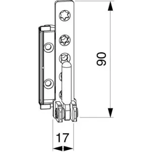 Supporto cerniera MAICO DT160 12/18 sinistro argento Occasione