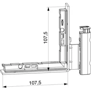 Professionale Angolo cerniera MAICO DT160 con fissaggio battuta con spessore premontato 12/18-13 destro argento