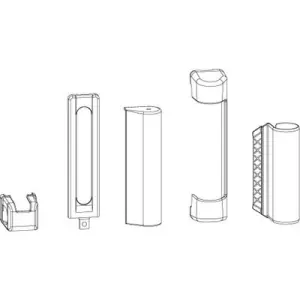 Kit MAICO di copertura per ALU-legno e PVC per cava destro grigio chiaro perlato RAL9022 Occasione Imperdibile
