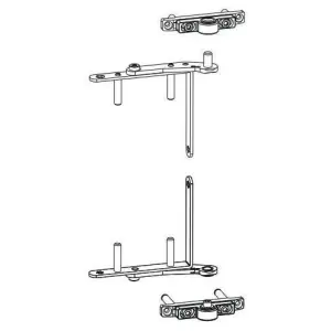Promozione Esclusiva Cerniera MAICO per finestra a 3 ante legno destro (superiore+inferiore) argento