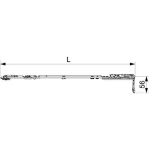Prezzo Di Fabbrica Braccio forbice MAICO A-R con supporto Multi Power 1050/1300 Legno/PVC PB30 scostamento 13 sinistro LBB 801-1.300 argento