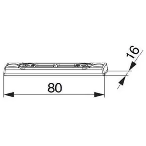 Scontro MAICO catenaccio battuta liscia/17 2 fori pressione - 1 mm argento Ultima Occasione