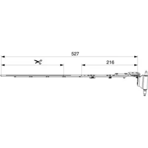 Frontale cerniera MAICO A-B superiore parte anta rasabile Multi Mammut 12/18-13 sinistro LBB 400-635 argento Nuova Collezione