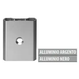 Nuova Collezione Terminale superiore AGB per profili di chiusura ante coassiali con guida ad incasso 22x22 50mm finitura argento