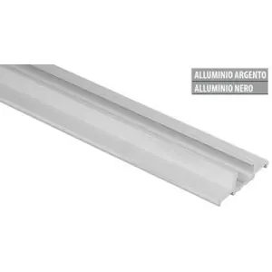 Prezzo Conveniente Profilo AGB modello ALZANTE SCORREVOLE guida c superiore ed inferiore lunghezza 5m per serramento in alluminio finitura argento