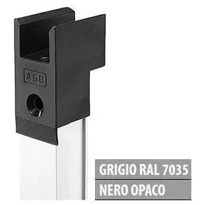 Tappo AGB modello ALZANTE SCORREVOLE CLASSIC copertura superiore anteriore per serramento in pvc finitura grigio Ral7035 Ultima Occasione