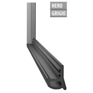 Guarnizione AGB modello ALZANTE SCORREVOLE kit anta scorrevole destro (1500x2500) per serramento in gomma finitura nero Ultima Occasione