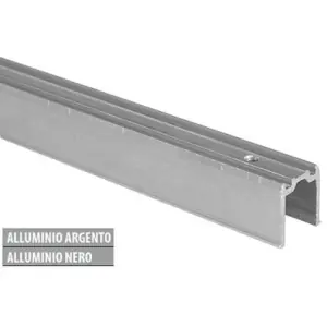 Acquista Ora Guida AGB modello ALZANTE SCORREVOLE superiore incasso 22x22 lunghezza 6m per per serramento in alluminio finitura argento