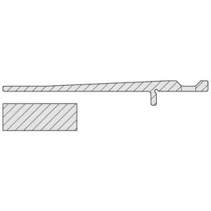 Consegna Rapida Profilo AGB modello ALZANTE SCORREVOLE chiusura superiore lunghezza 3m legno alluminio - legno vetro per serramento in alluminio finitura argento