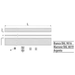 Profili AGB modello ALZANTE SCORREVOLE GALILEO PRO kit copertura asta giunzione carrelli per serramento in abs finitura nero opaco verniciato RAL9005 Novità