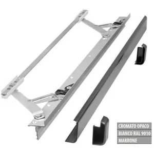 Forbici AGB modello ALZANTE SCORREVOLE GALILEO ARTECH SA confezione base con accessori grandezza 1 (721-1100) carrelli 115mm e evo 122mm 160kg per serramento in acciaio finitura cromato oapco Esclusivo