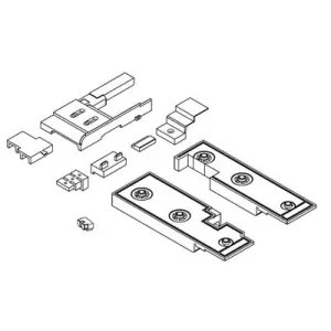 Offerta Del Giorno Confezione accessori MAICO HSP-L 212 su soglia per 92/28 mm spessore fermavetro 15mm argento per schemi A-C-G-K sinistro